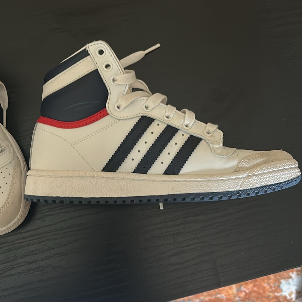 Adidas Top Ten Sneakers white, blue and red youth size 5. Women’s 7 - Picture 7 of 8